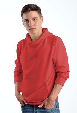 Nachhaltiger Basic Kapuzensweater "Red" - Cyroline-KapuSW-red-777791736-hoodie-basic-red-man-02