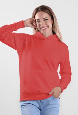 Nachhaltiger Basic Kapuzensweater "Red" - Cyroline-KapuSW-red-777791736-hoodie-basic-red-woman-01