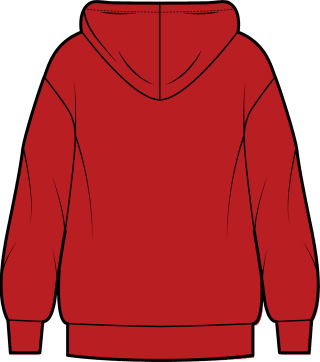 Nachhaltiger Basic Kapuzensweater "Red"