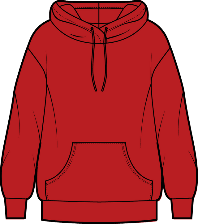 Nachhaltiger Basic Kapuzensweater "Red"